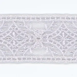 Embroidered Tulle Lace #93 Silver Rose