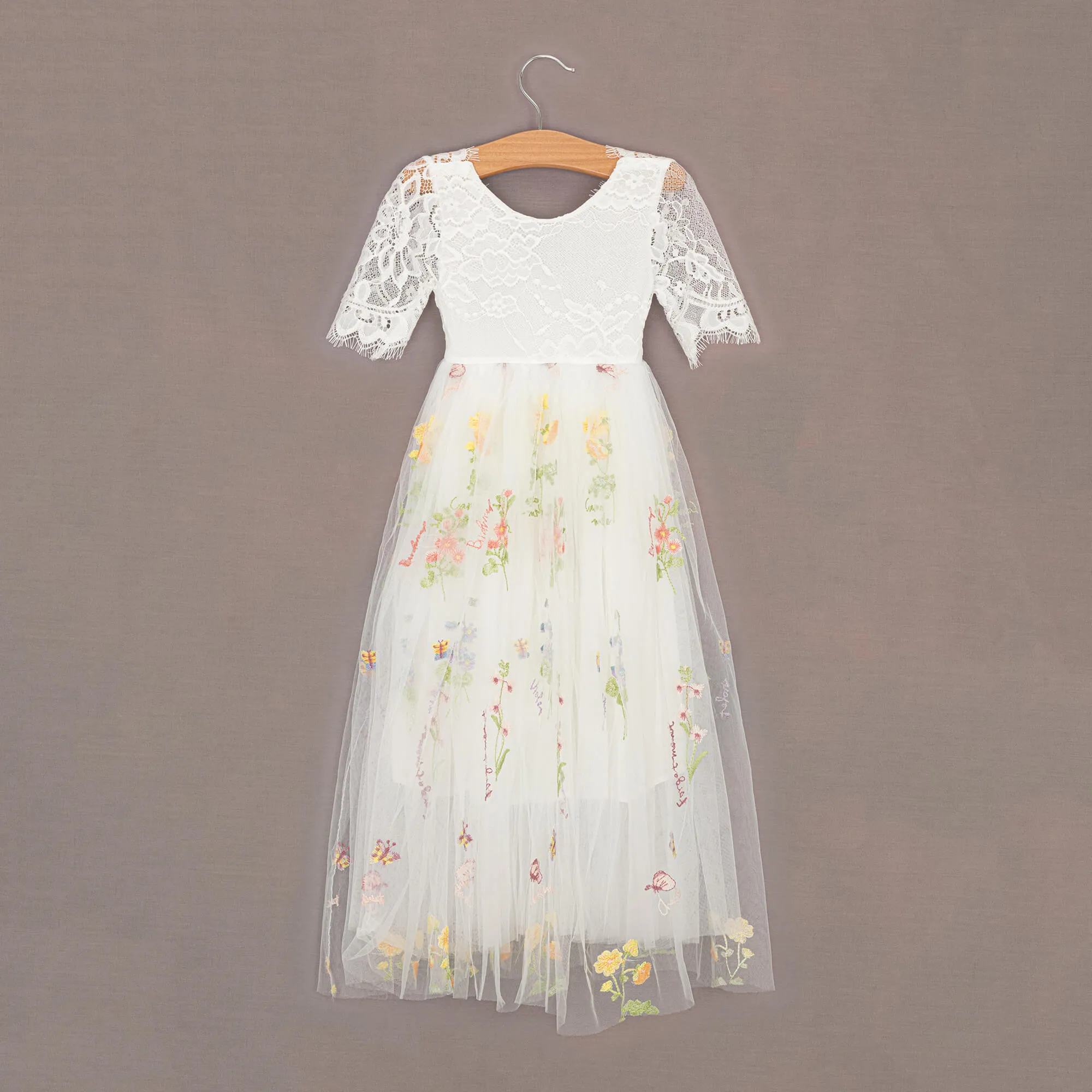 Enchanted Dress - Embroidered White Lace
