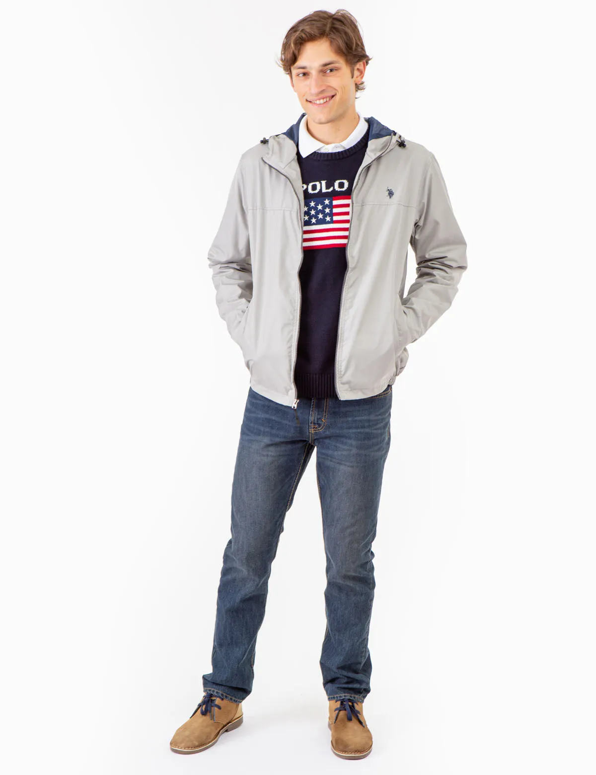 ESSENTIAL HOODED WINDBREAKER