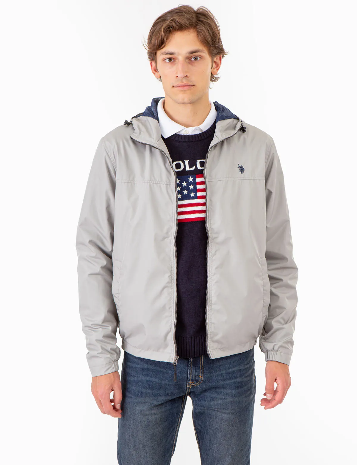 ESSENTIAL HOODED WINDBREAKER