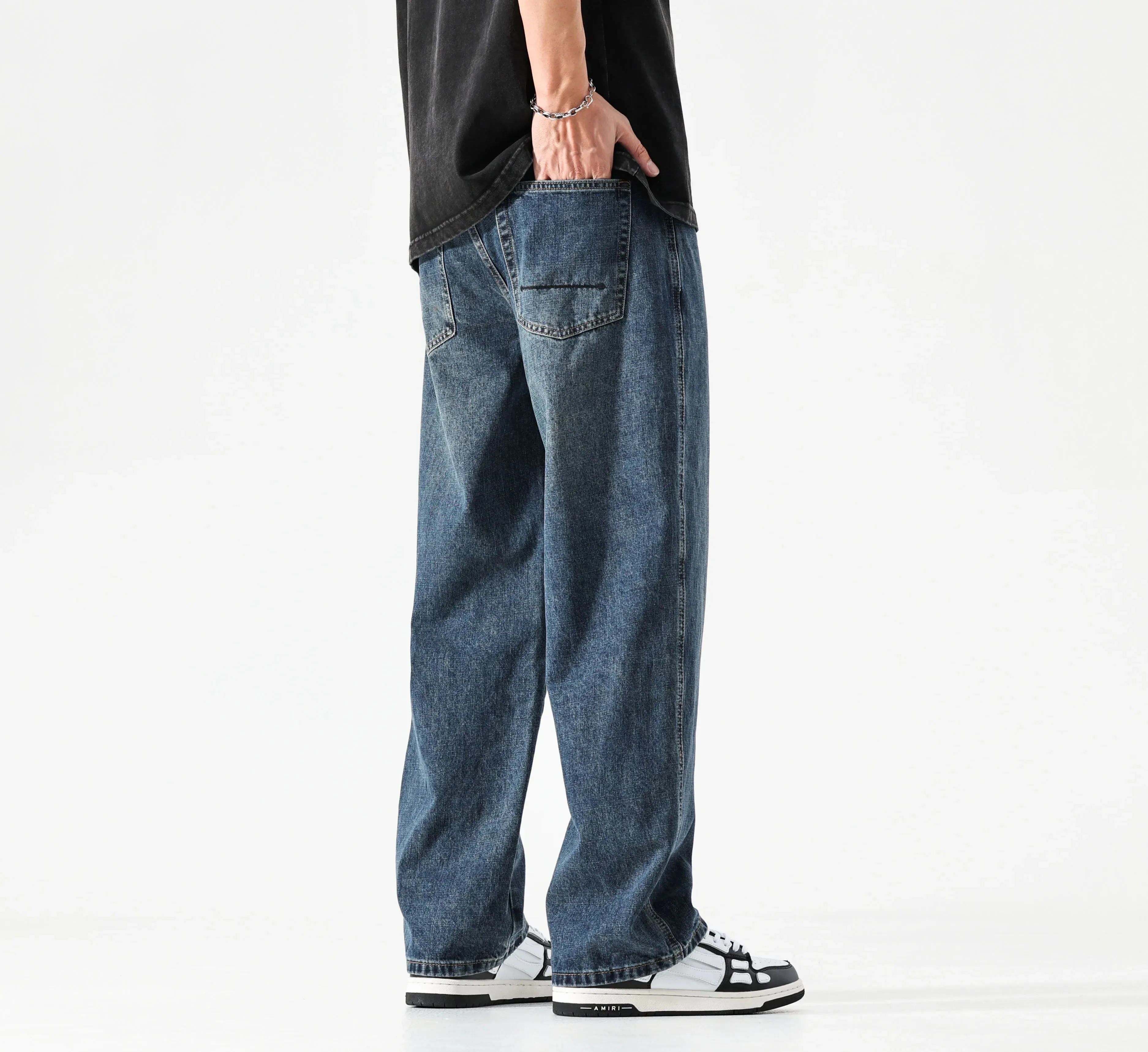 Ethan Stone-Wash Denim Jeans