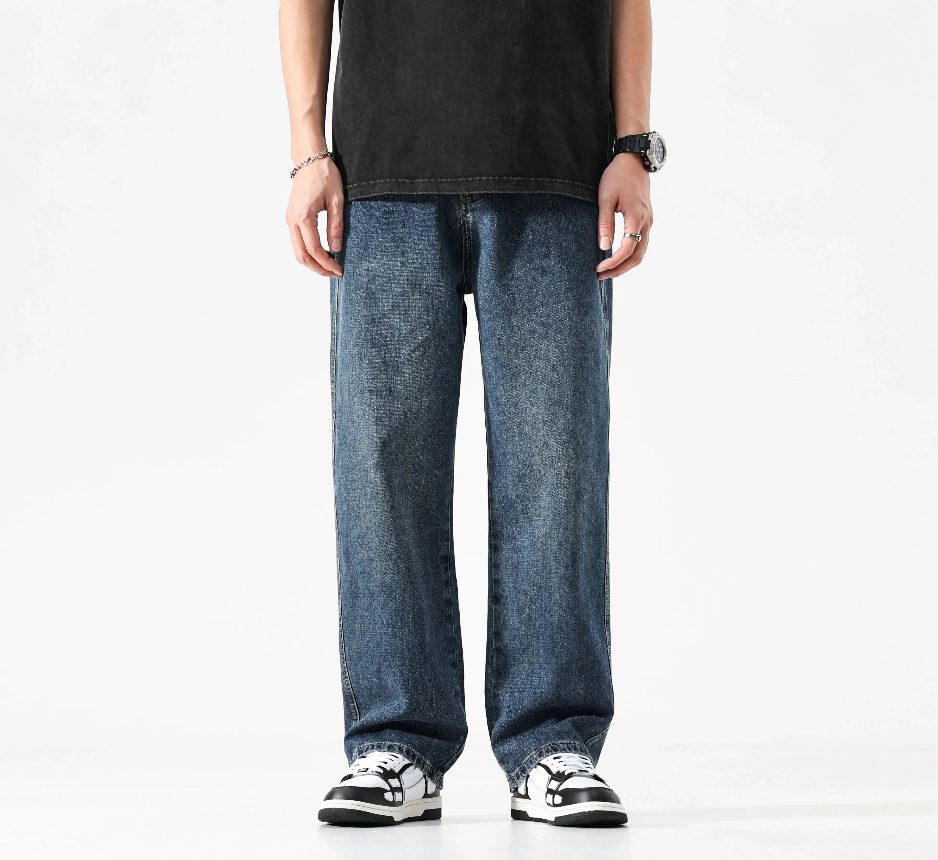 Ethan Stone-Wash Denim Jeans