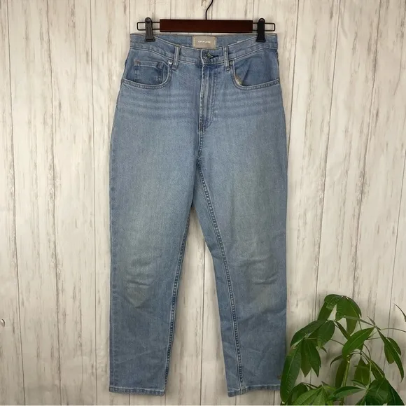 Everlane high waisted light wash jeans 28