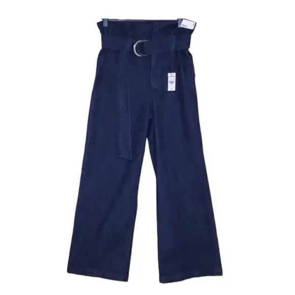 Express Cropped Wide Leg Super High Rise Jeans  Size 6 NWT
