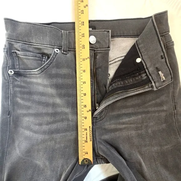 EXPRESS High Waisted LUXE Comfort Gray Flair Jeans Size 6R