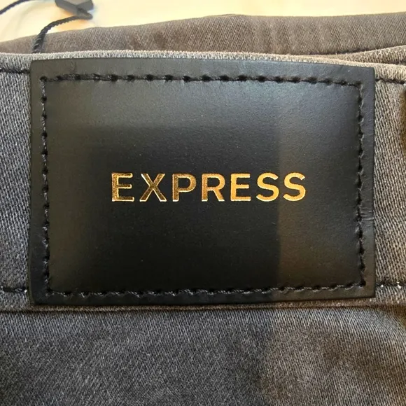 EXPRESS High Waisted LUXE Comfort Gray Flair Jeans Size 6R
