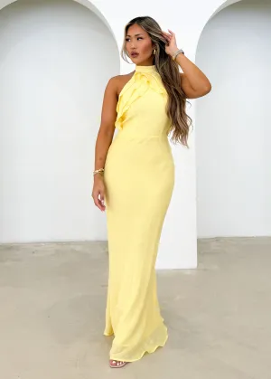 Ezra Halter Maxi Dress - Banana