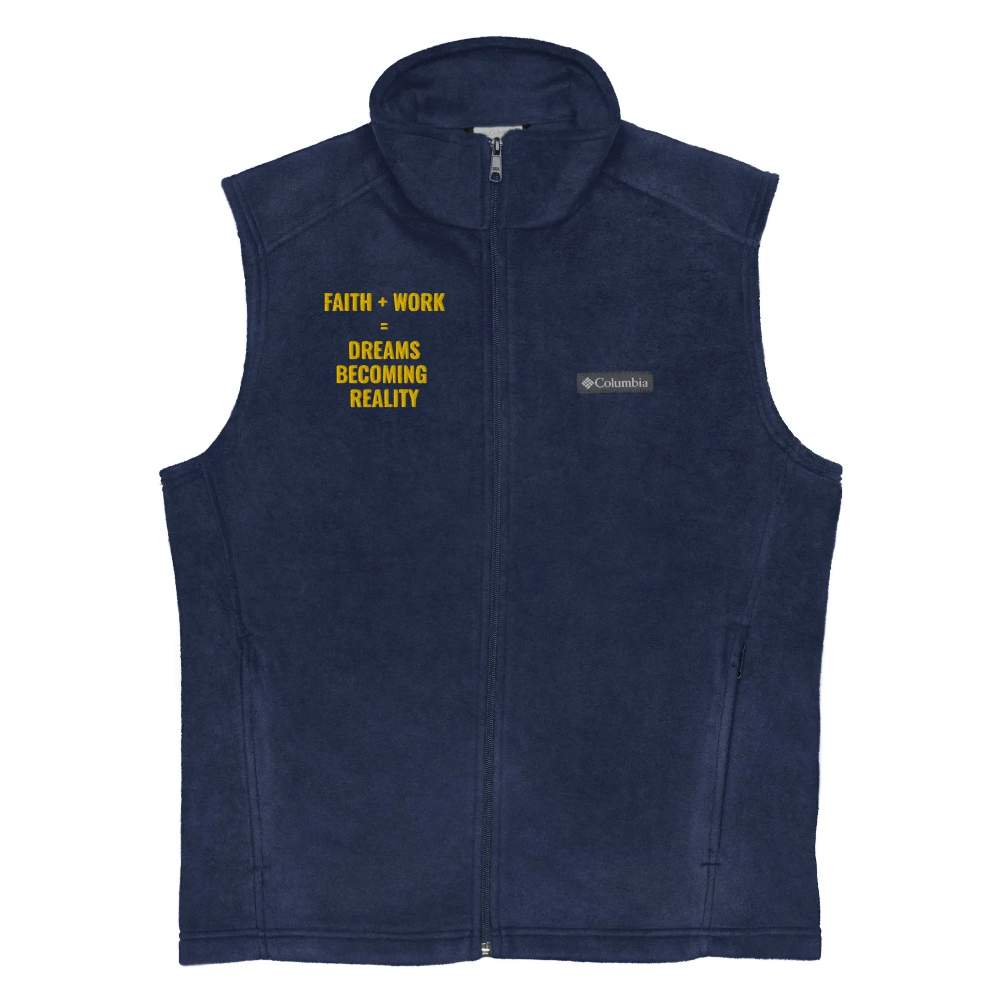 Faith Plus Work  Men’s Columbia fleece vest