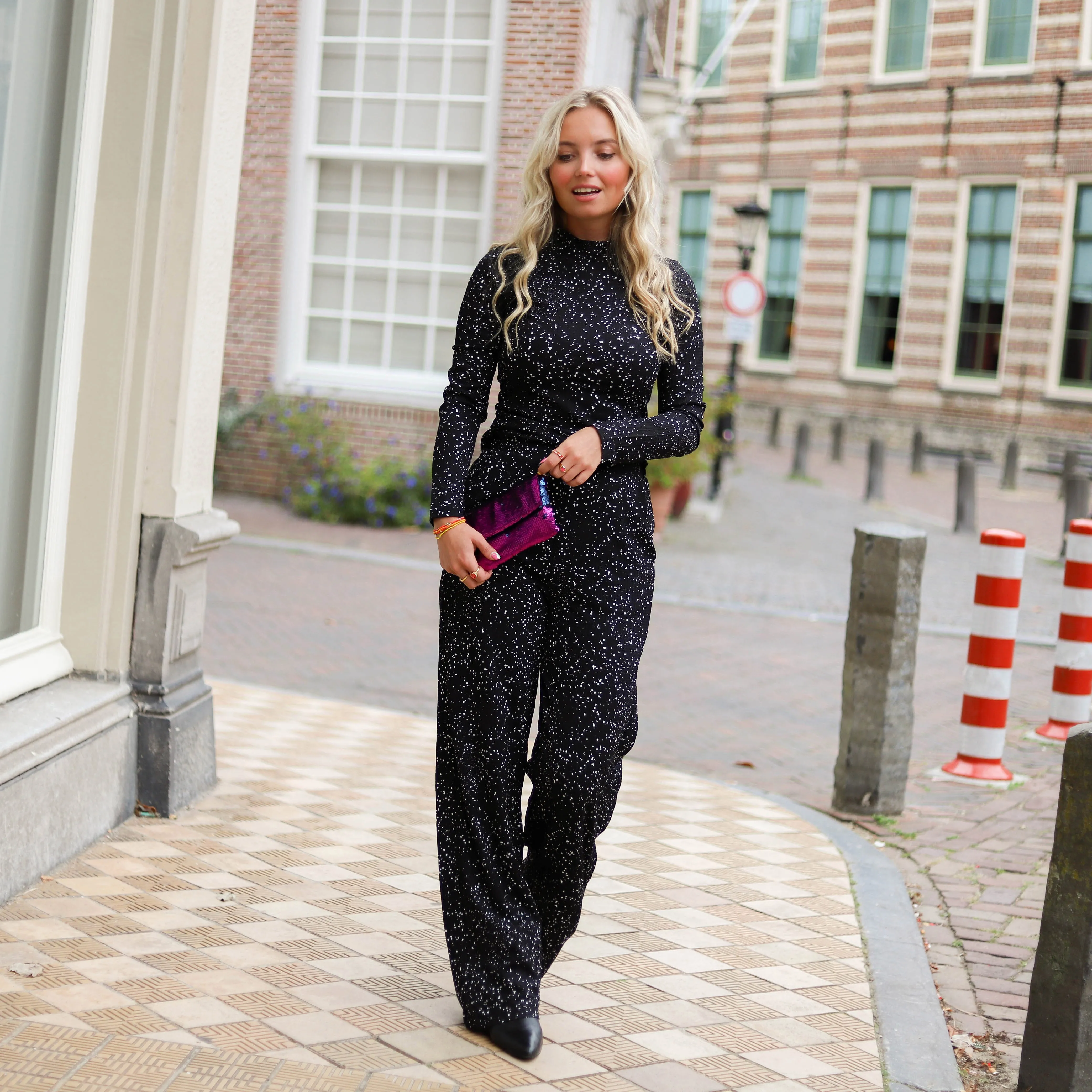 Fania wide pants stippen