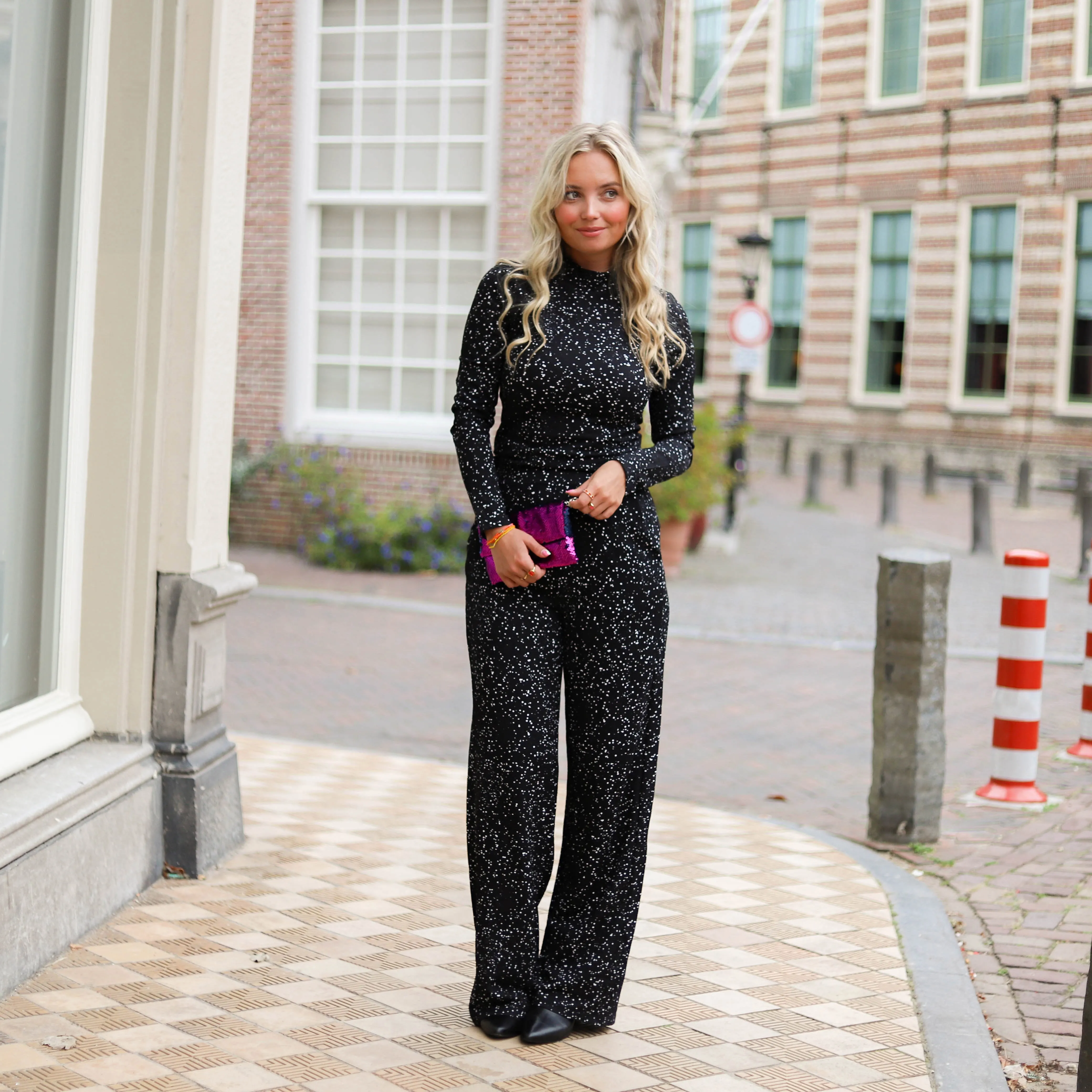 Fania wide pants stippen