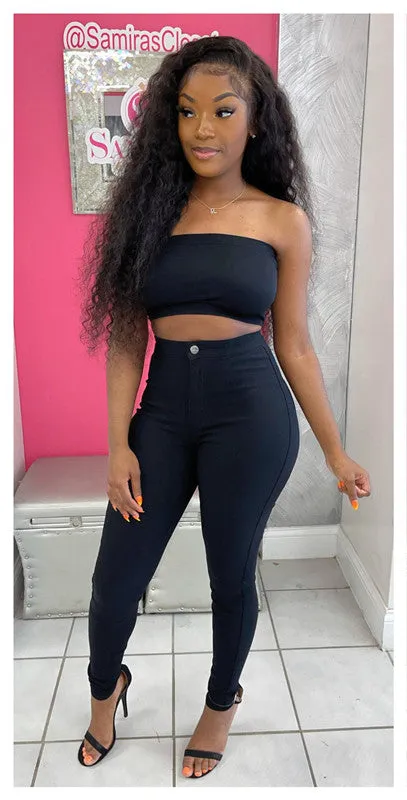 Fashionable Women's Skinny Long Jeans High Waist Pencil Pants