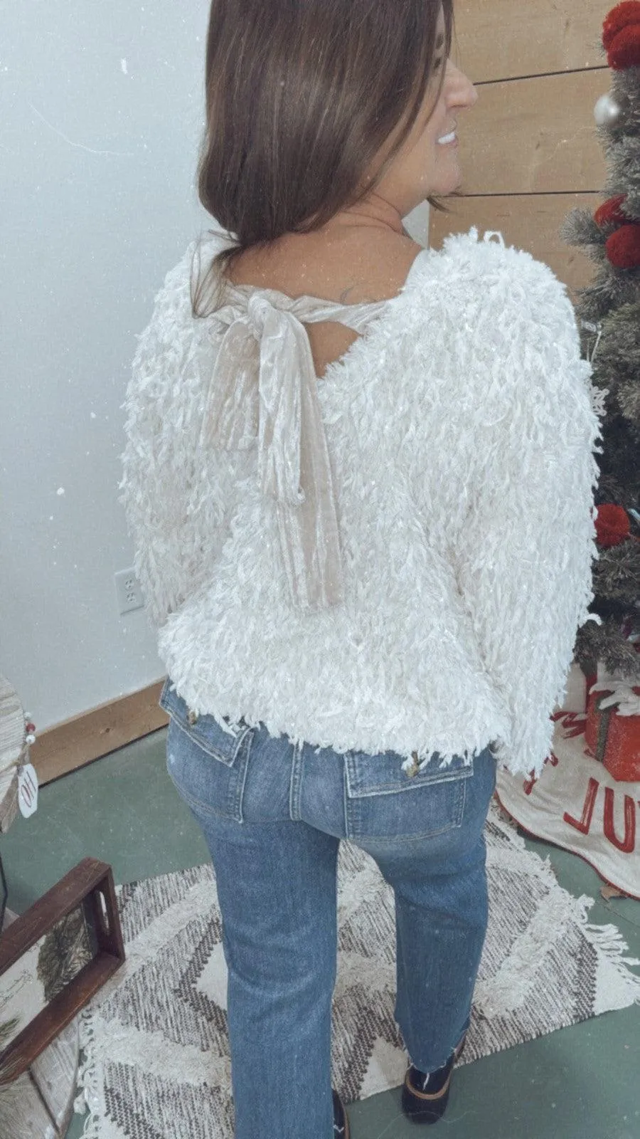 Feather & Bows Top