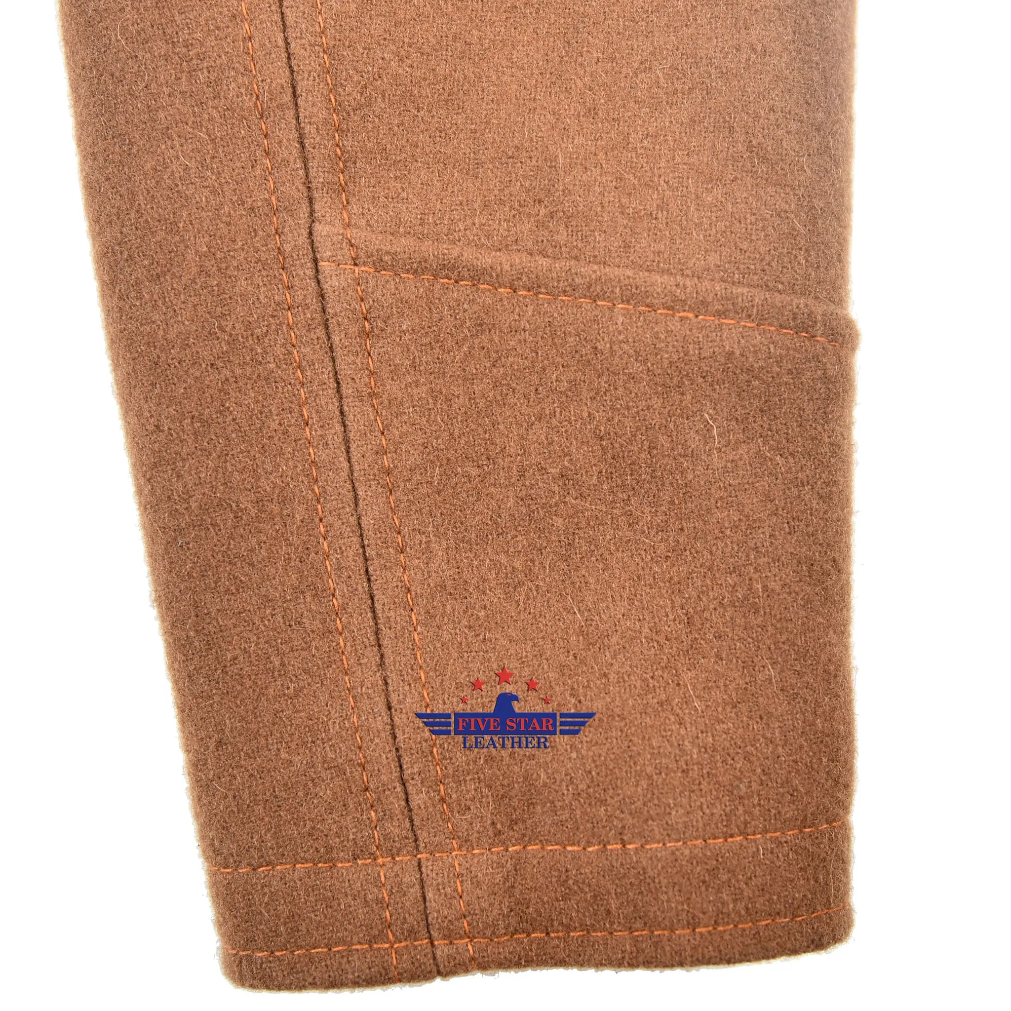 FiveStar leather 40s Style Men Sports Jacket Wool Fabric