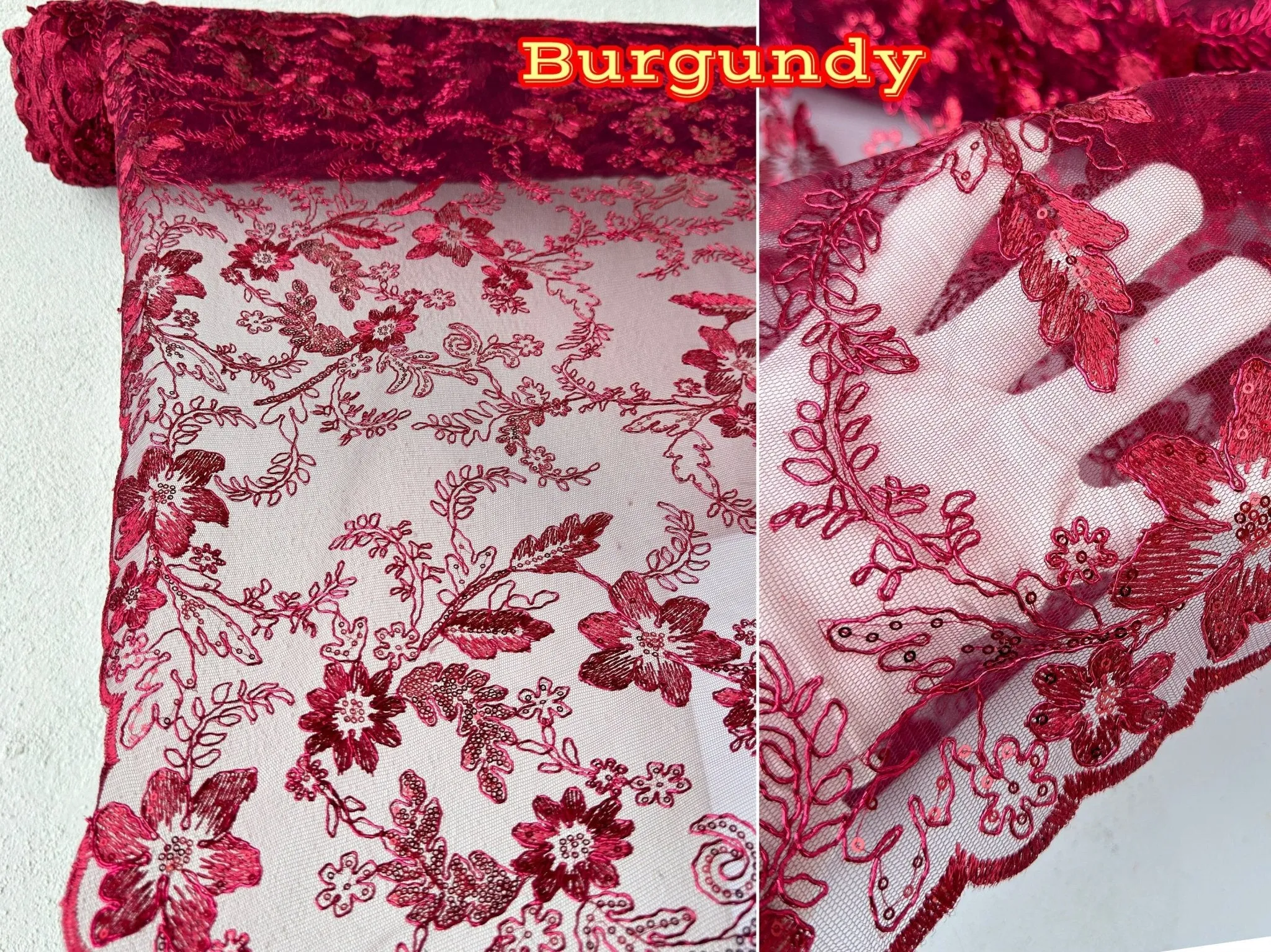Floral Embroidered Lace