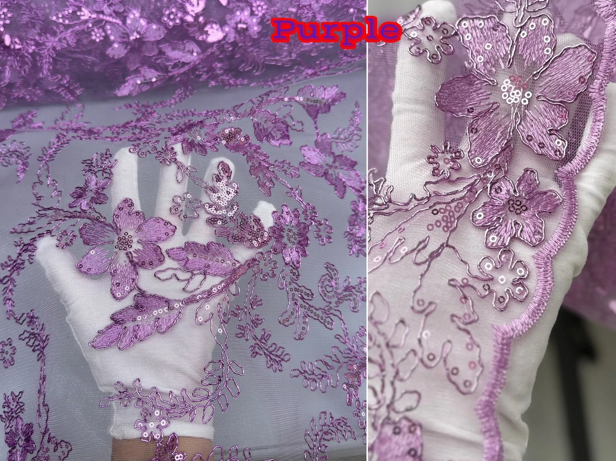 Floral Embroidered Lace