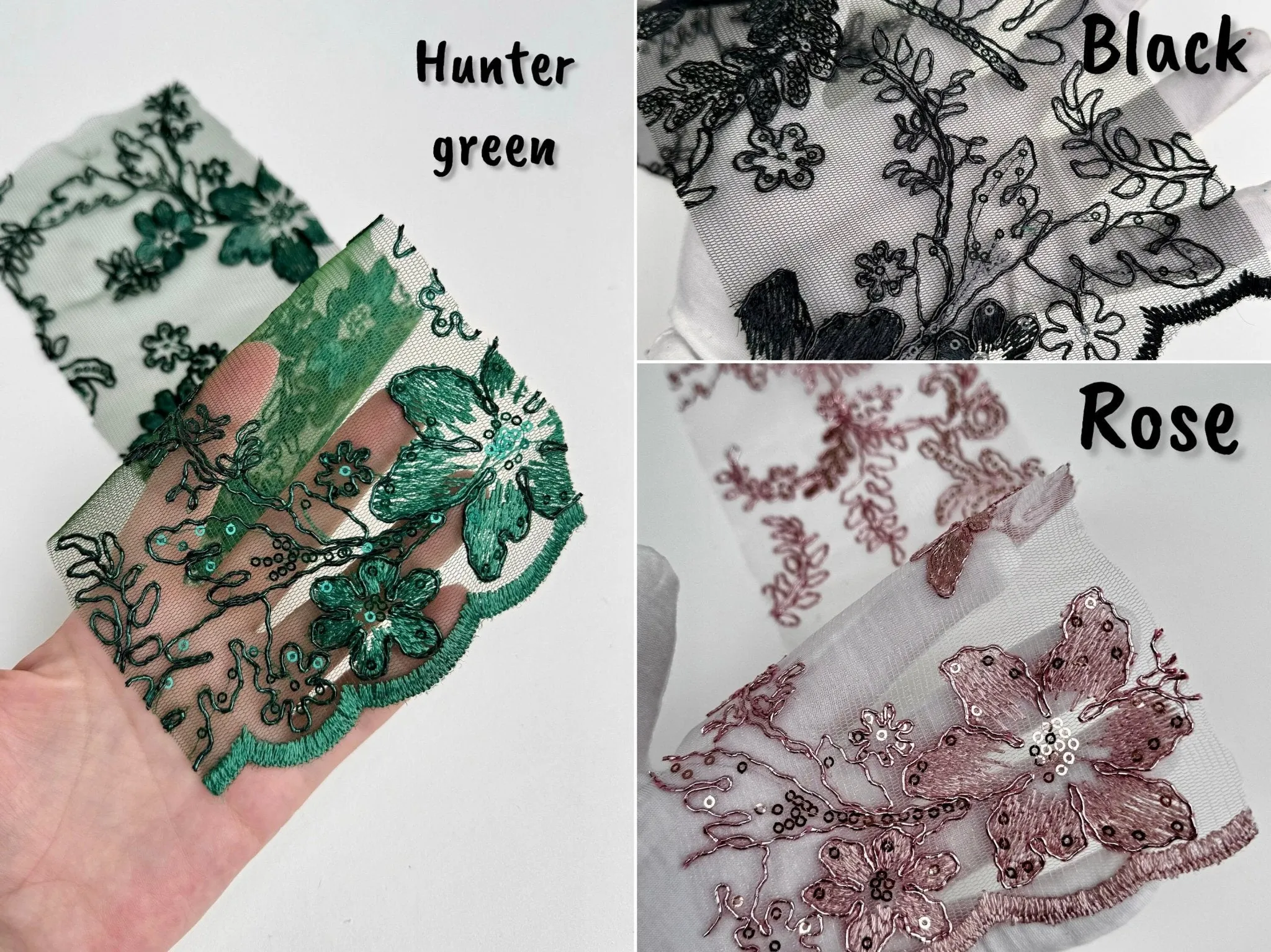 Floral Embroidered Lace