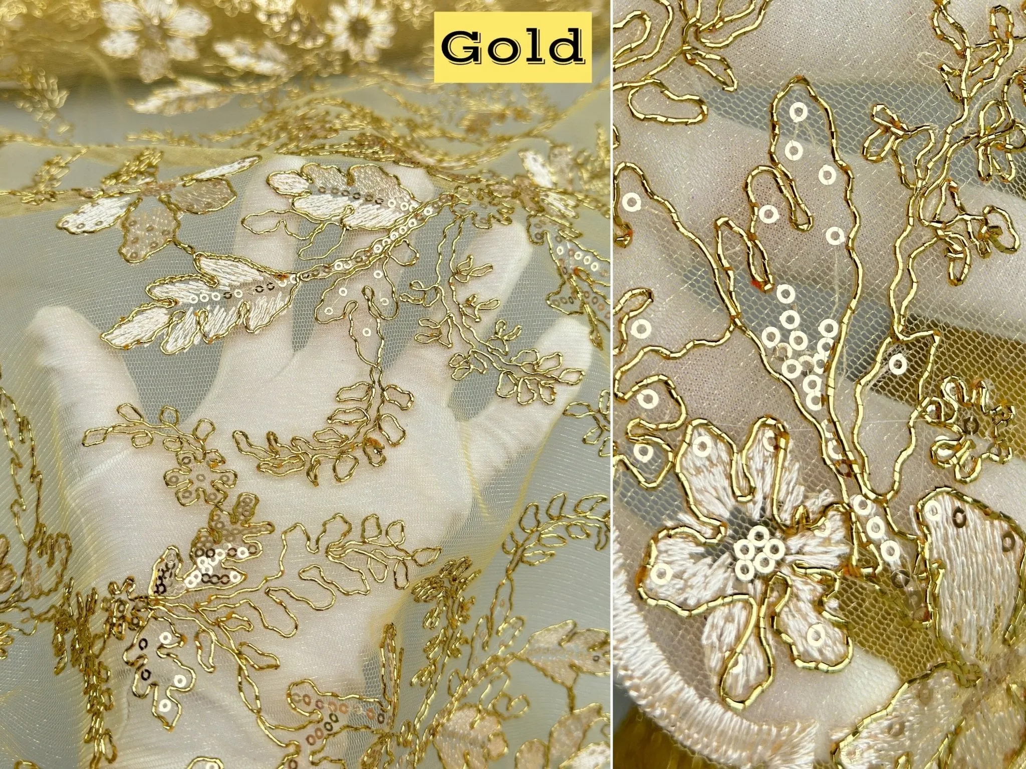 Floral Embroidered Lace