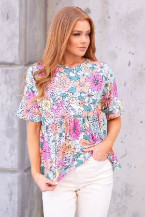 Floral Peplum Top