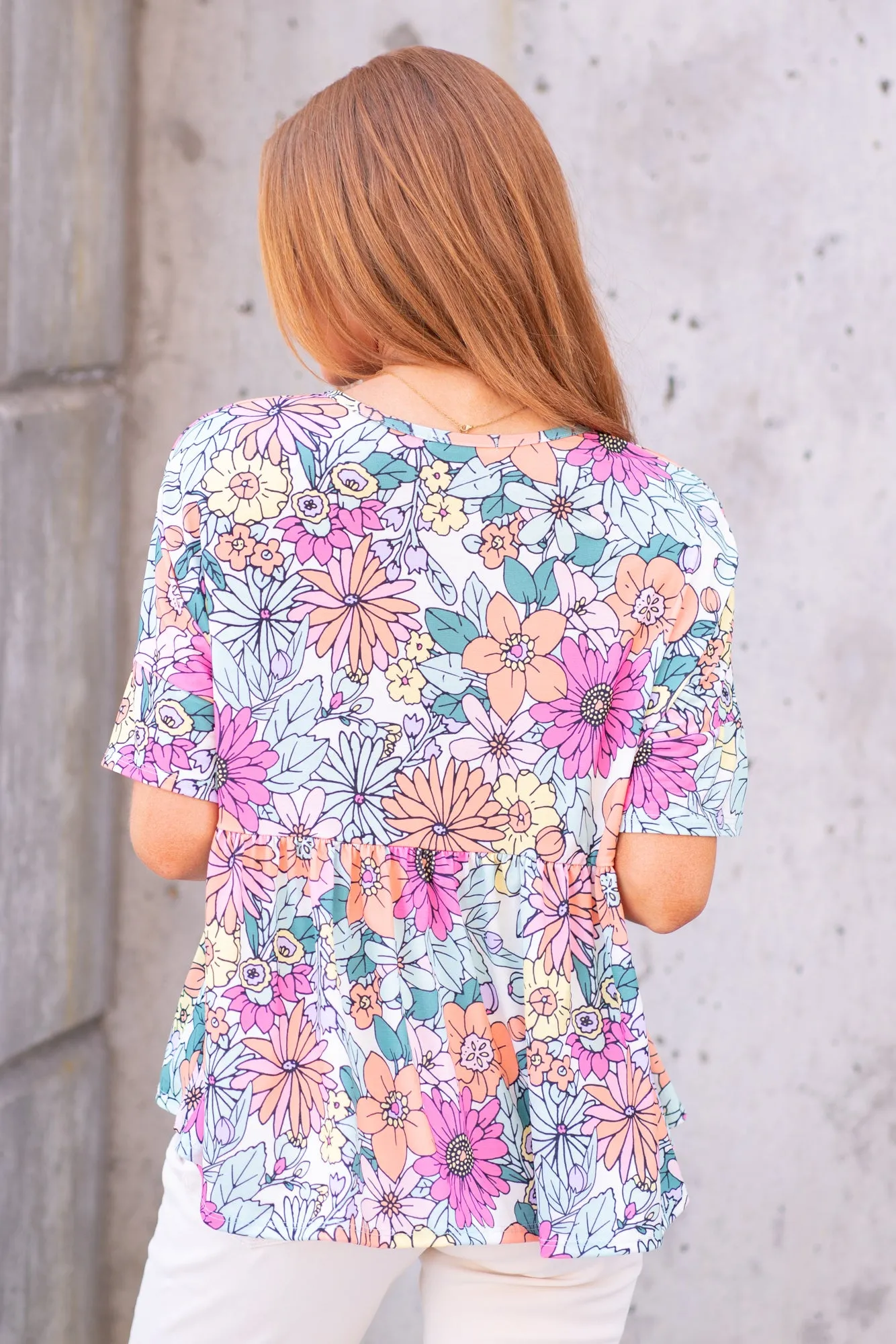 Floral Peplum Top