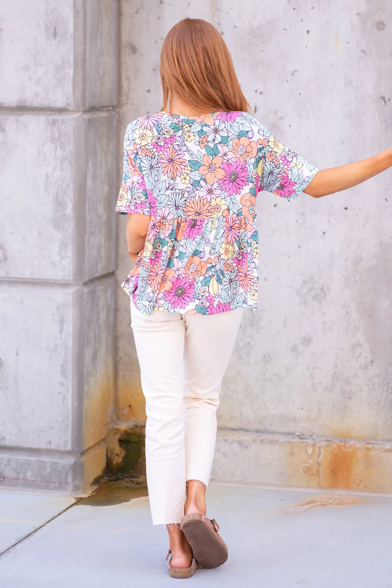 Floral Peplum Top