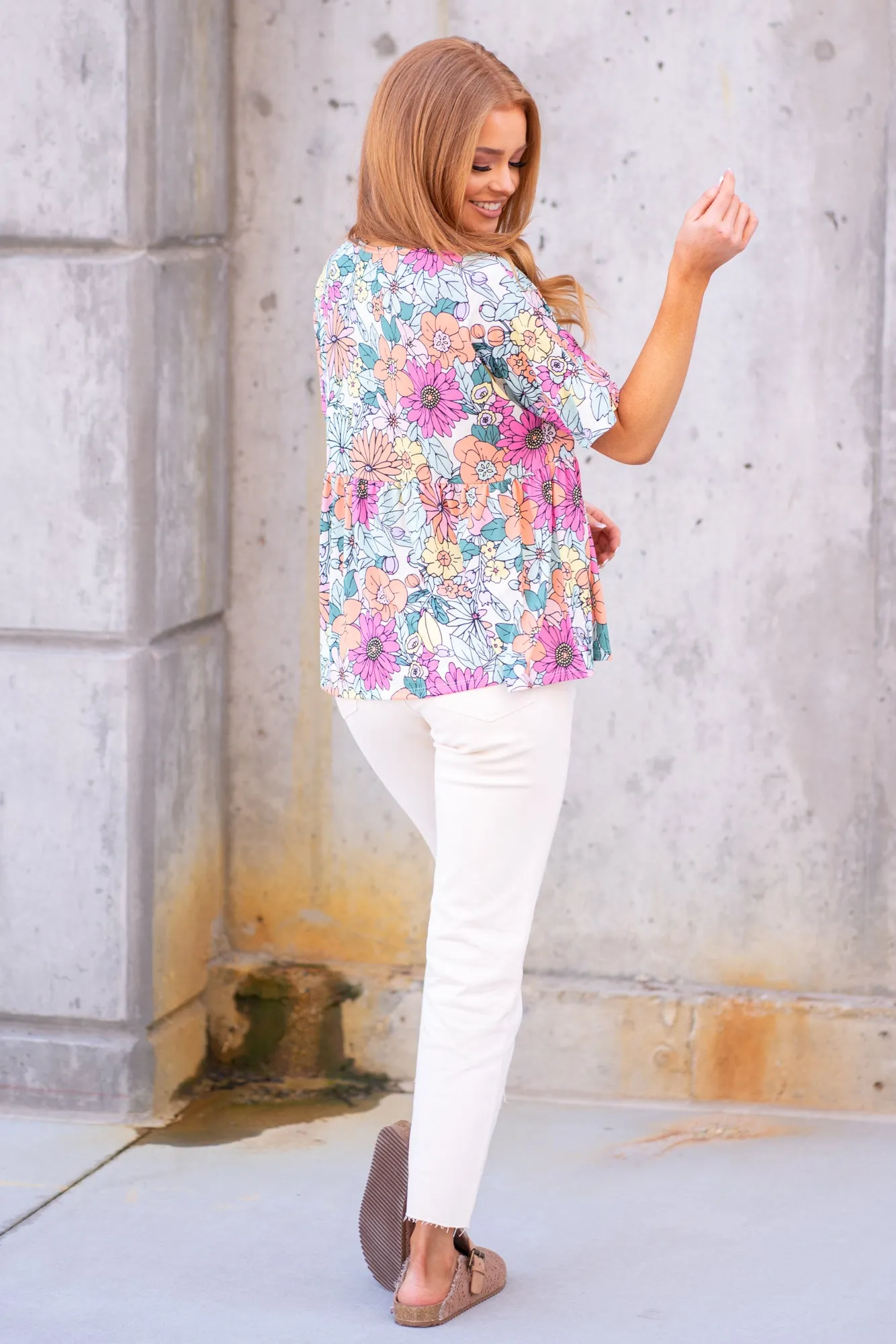 Floral Peplum Top