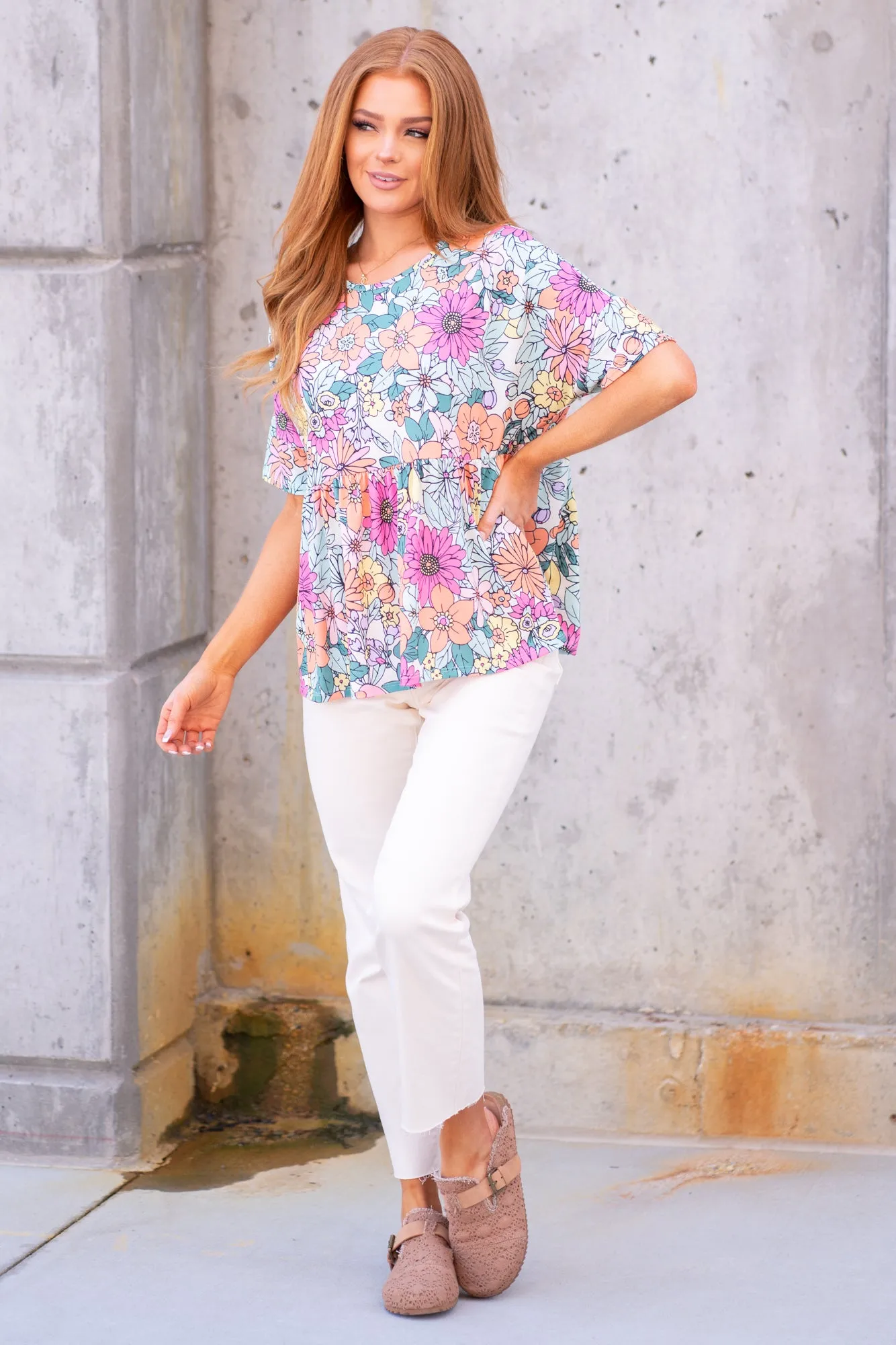 Floral Peplum Top
