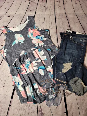 Floral Peplum