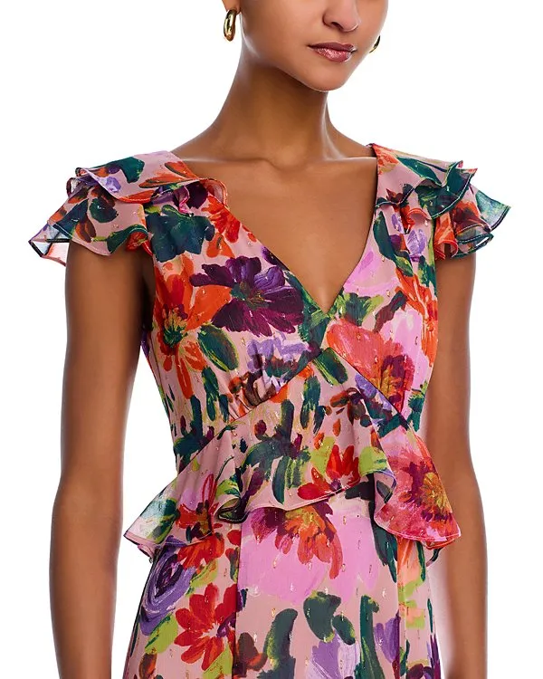 Flutter Sleeve Maxi Dress