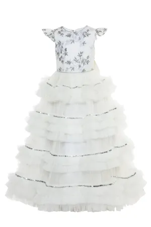 Formal Long Ruffled Dress