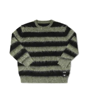 Former - Dion Stripe Knit - Black/Green
