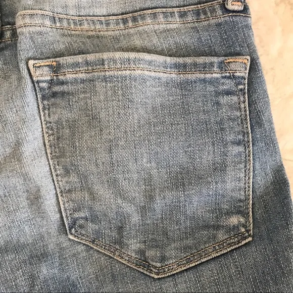FRAME Denim Le Skinny de Jeanne Crop Raw Tulip Hem Jeans in Easton Size 24