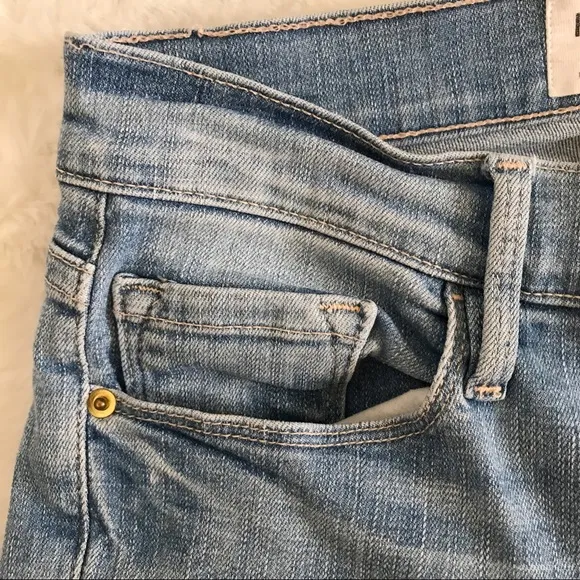 FRAME Denim Le Skinny de Jeanne Crop Raw Tulip Hem Jeans in Easton Size 24