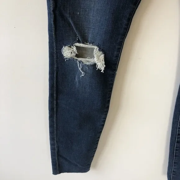 FRAME Jeans Le Skinny De Jeanne Distressed Jeans In Jolie Raw Hem Size 28 NWT’s