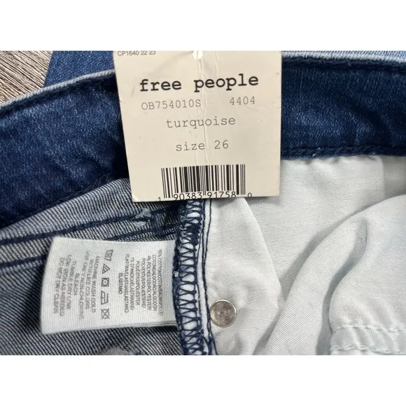 Free People Busted Knee 26S 26 Short Jeans Skinny NWT Petite 61855 16515125 Boho