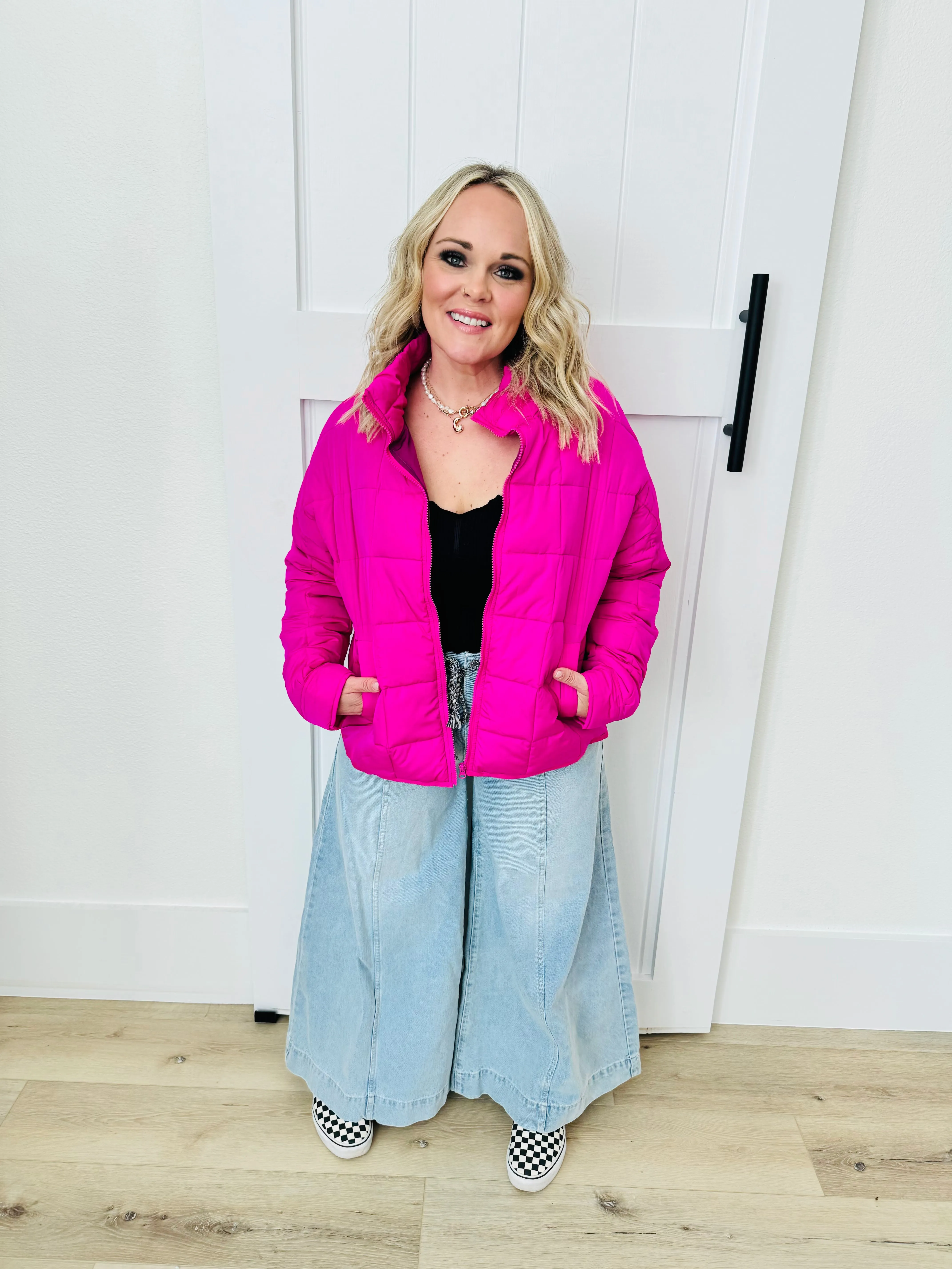 Fuchsia Glow Puffer Jacket