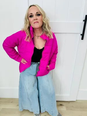 Fuchsia Glow Puffer Jacket