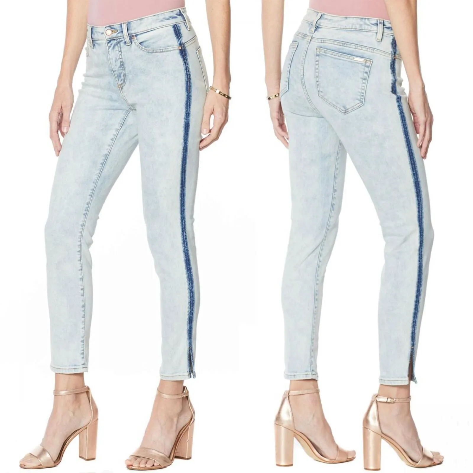 G by Giuliana  G-Sculpt Womens 10 Sytraight Leg Ankle Jean Laguna Wash Blue 14P