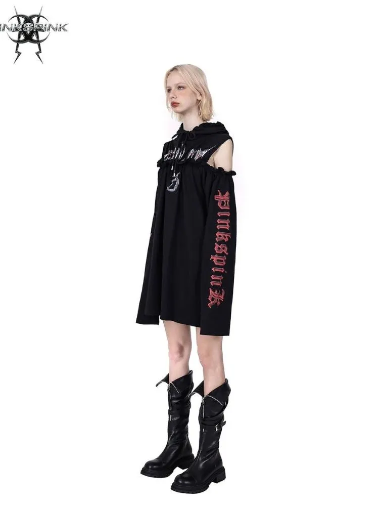 genderless printed sweatshirt dress