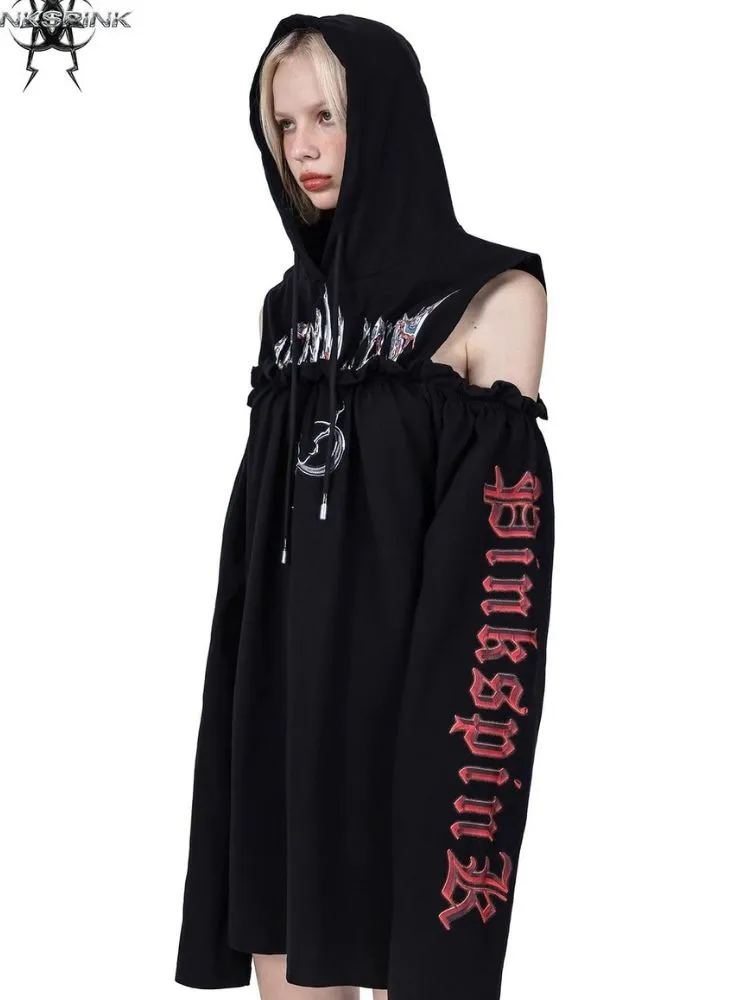 genderless printed sweatshirt dress