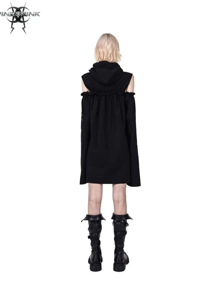 genderless printed sweatshirt dress