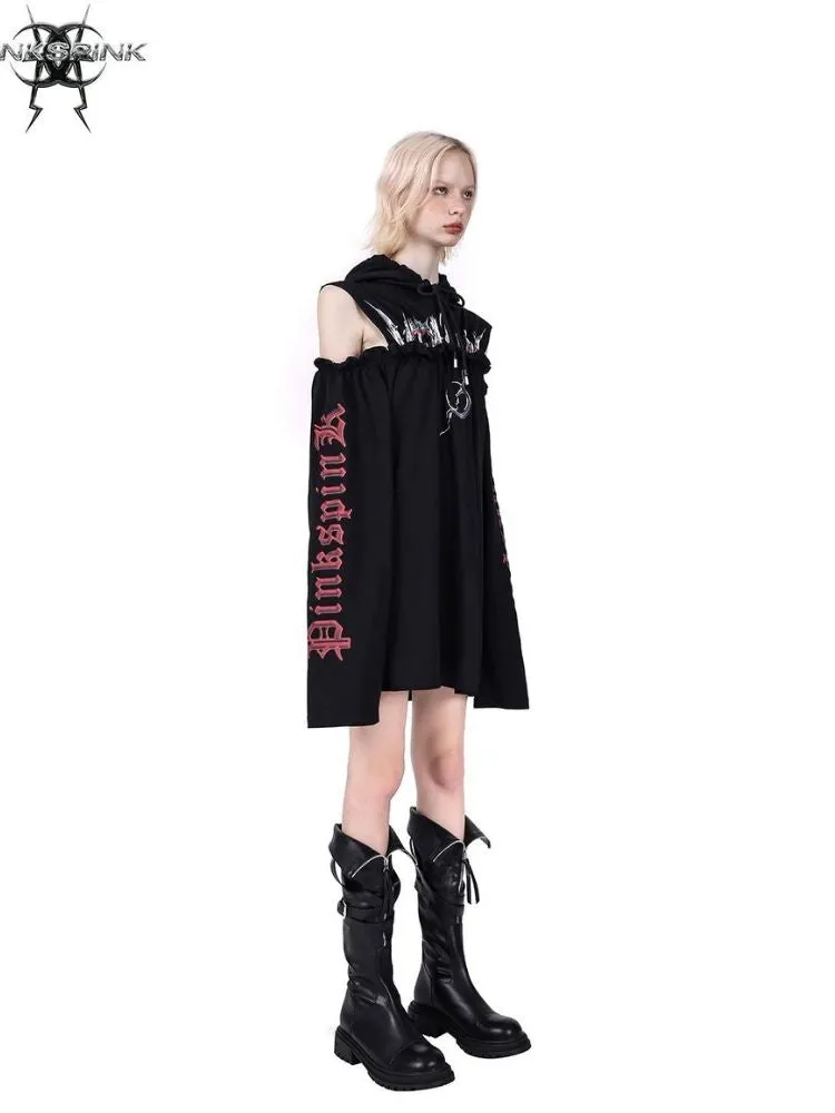 genderless printed sweatshirt dress
