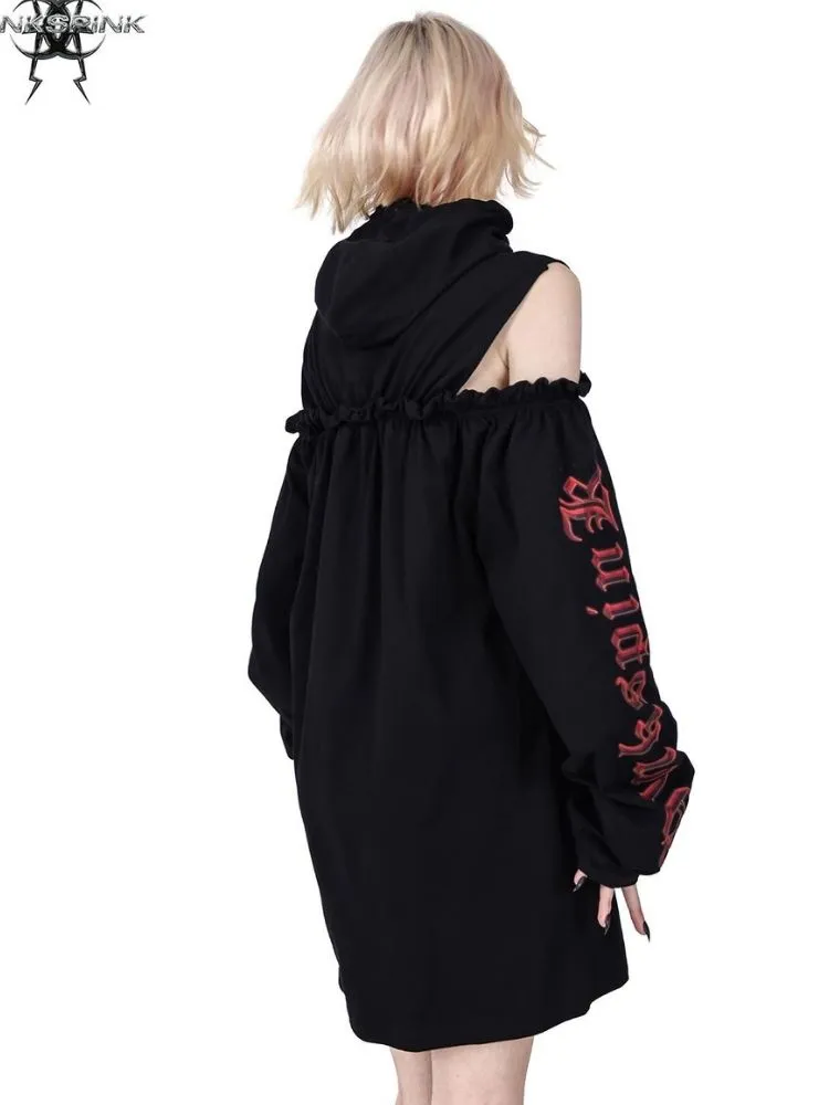 genderless printed sweatshirt dress
