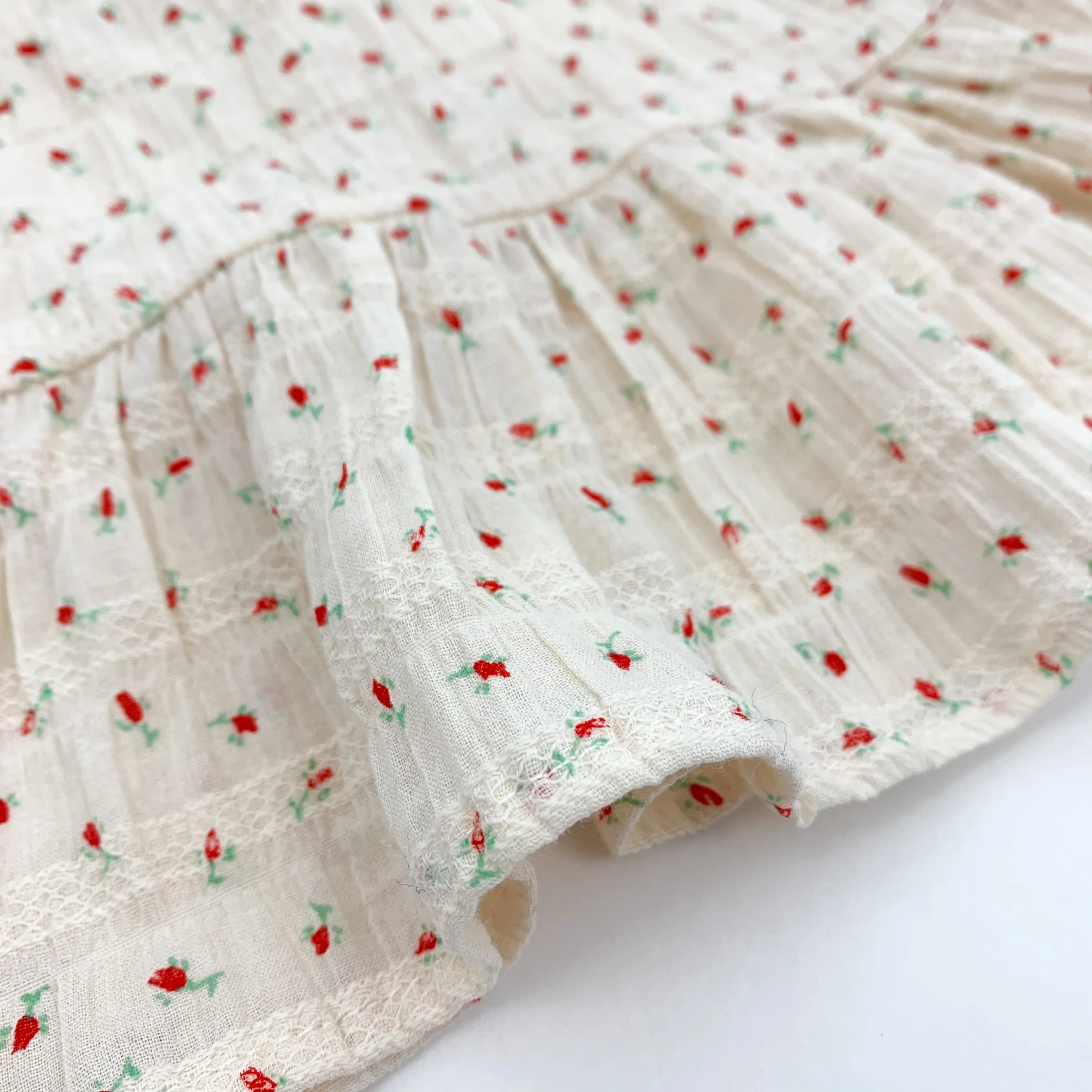Girls Peplum Top and Bloomer Set- Rose Print