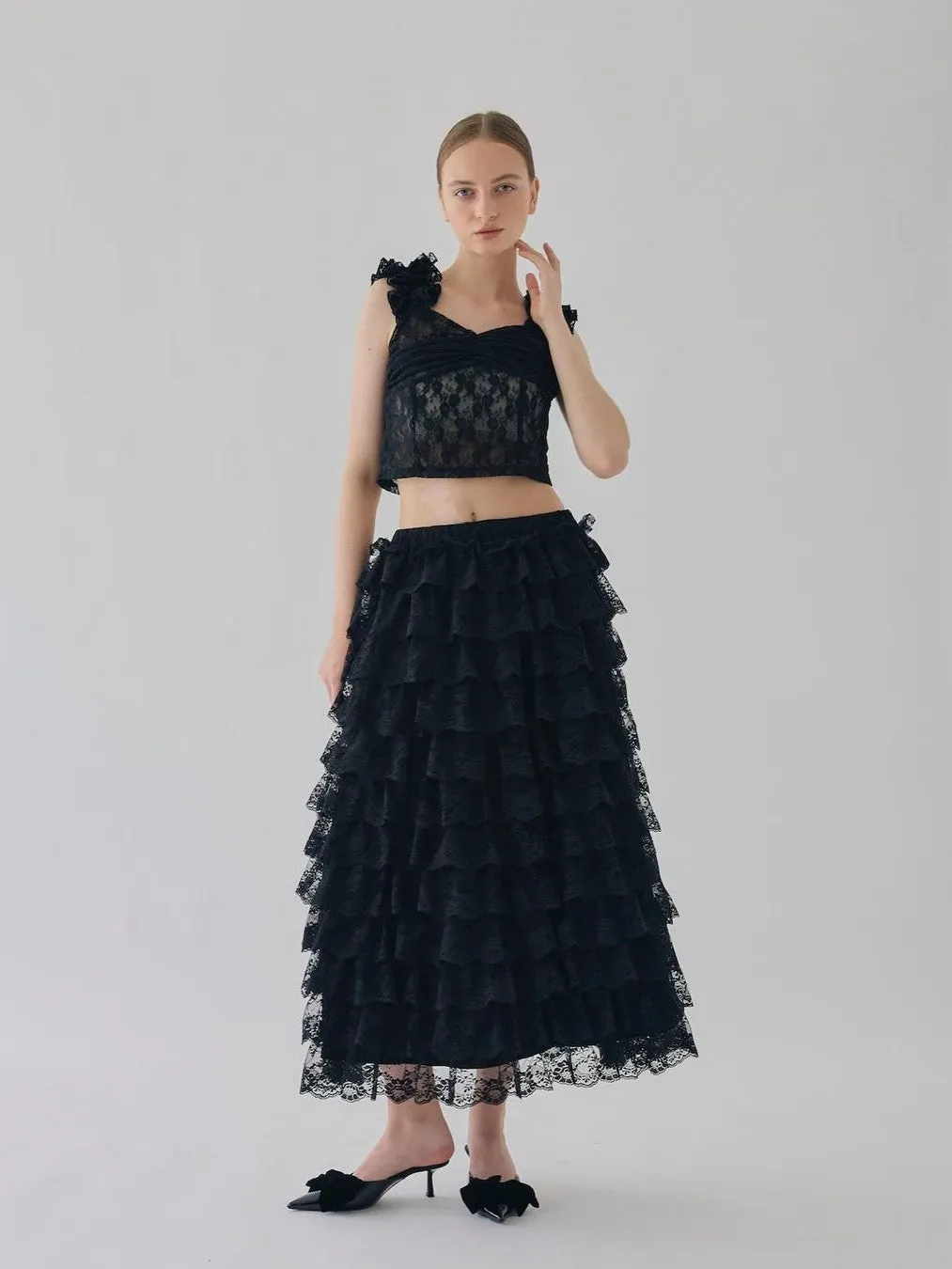Girly Lace Frill Bustier[2colours]