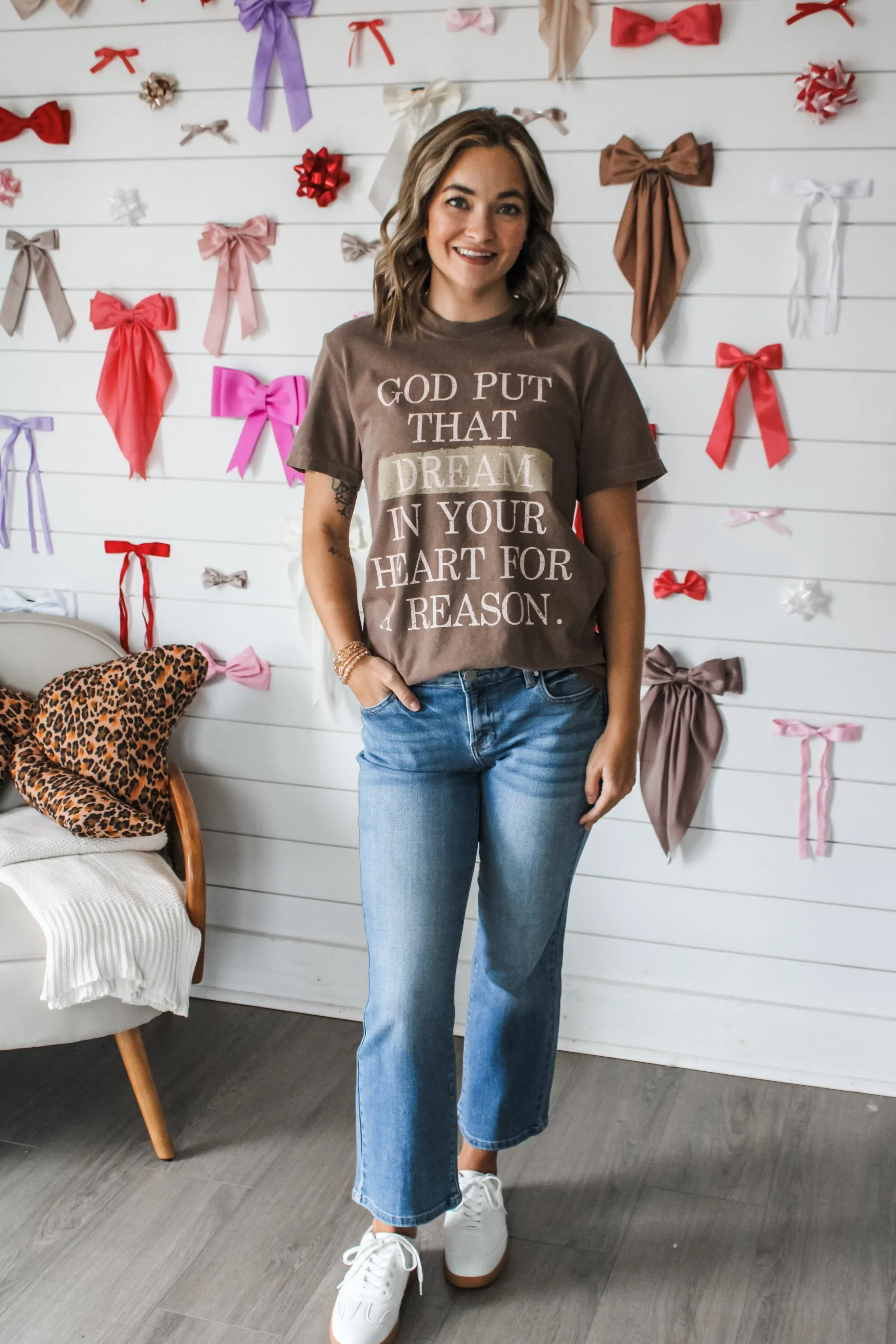 God Put That Dream In Your Heart Graphic Tee • Mocha