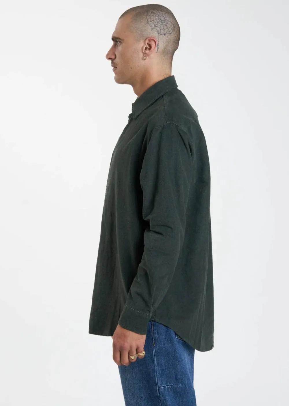 Gravitating Naturally Cord Long Sleeve Shirt Thyme