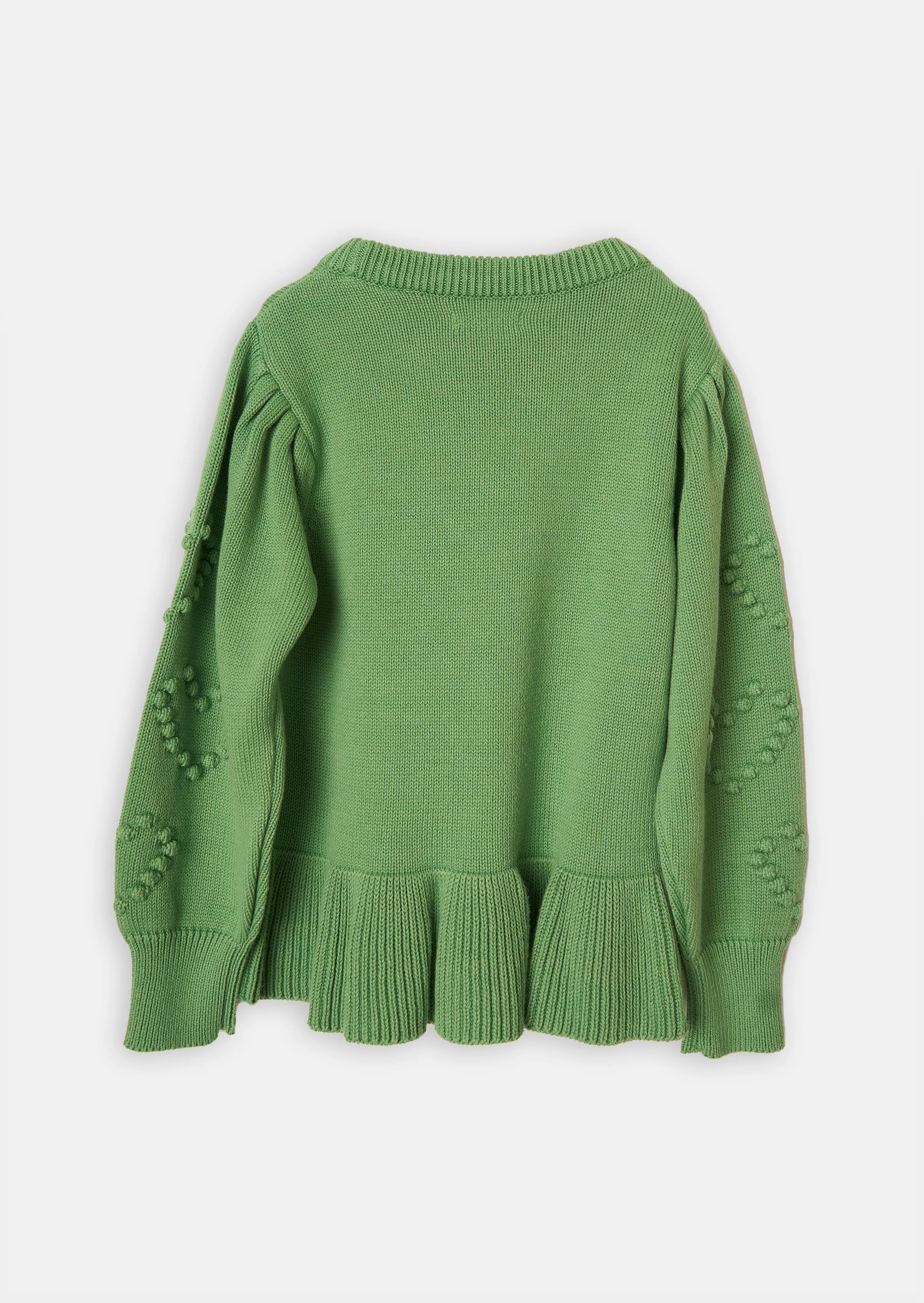 Green Heart Peplum Jumper