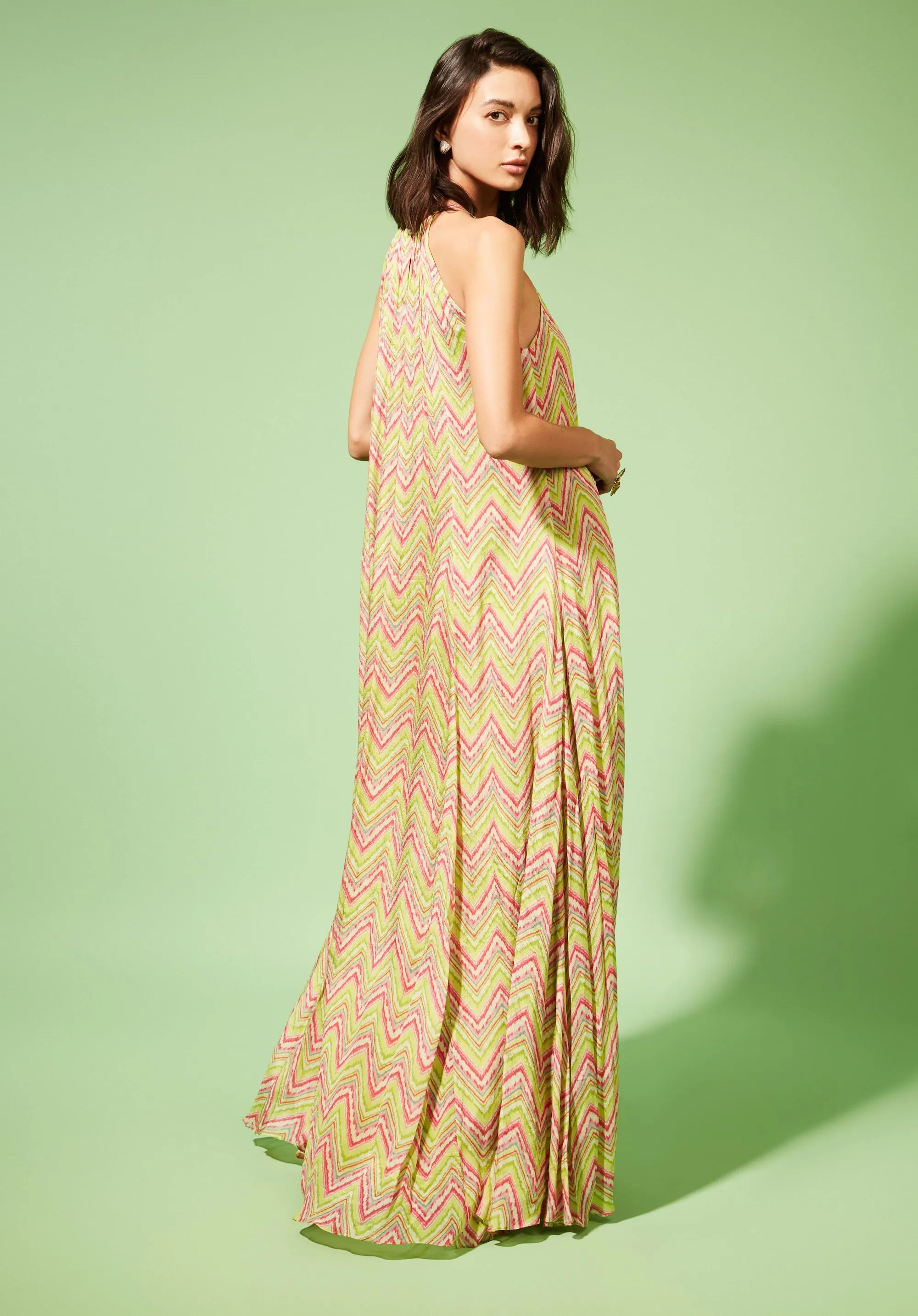 Green Luca Halter Dress