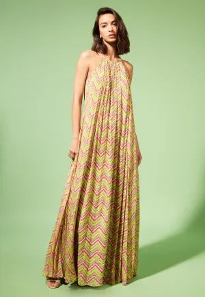 Green Luca Halter Dress