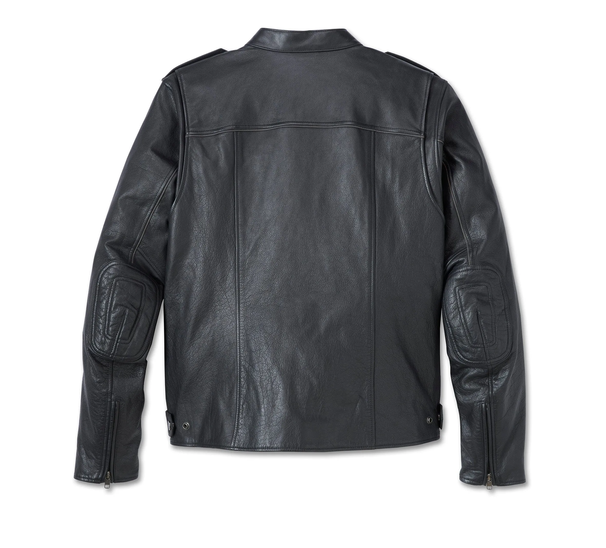 H-D Flex Layering System Captains Leather Jacket Outer Layer - Black